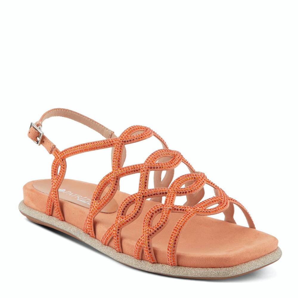 NEW PATRIZIA women's glamgloss sandal in orange